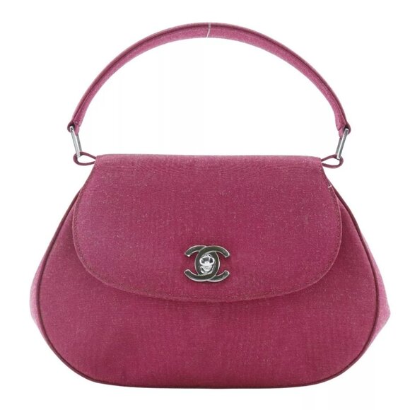 CHANEL Mini Coco Handle Handbag Party bag pink cotton Women - Picture 1 of 10